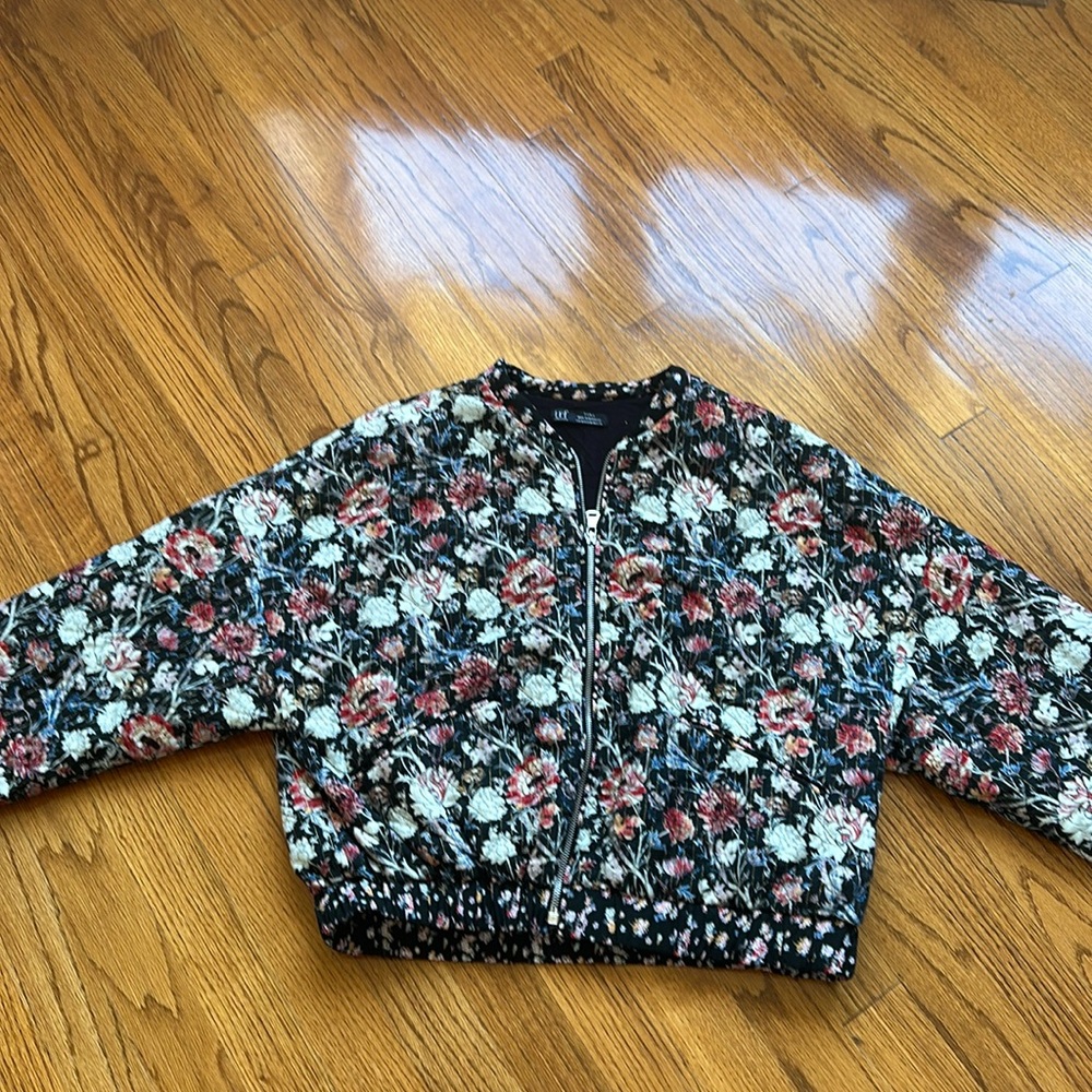 Floral bomber jacket